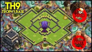 AMAZING TH9 [Town Hall 9] Trophy Base! w/Replays Anti Giant, Anti Lavaloonion - Clash Of Clans