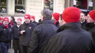 Male Voice Choir Flashmob - Wales vs England RBS 6 Nations 2015