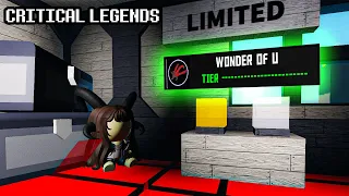 Having Fun With WONDER OF U | Roblox Critical Legends