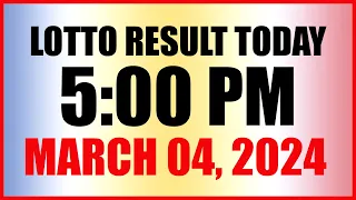 Lotto Result Today 5pm March 4, 2024 Swertres Ez2 Pcso
