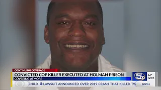 Convicted cop killer executed at Holman Prison