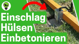 Einschlaghülsen Einbetonieren ✅ ULTIMATIVE ANLEITUNG: Wie Holz Zaunpfosten Gerade in Beton Setzen???