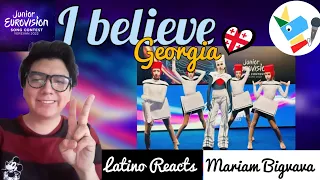 Mariam Bigvava "  I believe " Junior Eurovision- Live Show  Final | latino Reaction