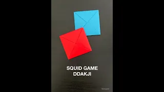 How to make Squid Game Ddakji using origami Menko envelope (Traditional) #Shorts