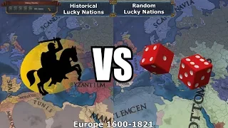 [EU4] Double Timelapse - Historical vs Random Lucky Nations