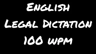 Legal Dictation 60 100 wpm #steno
