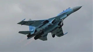 Beast mode by Ukranian Sukhoi Su-27 Flanker @ RIAT