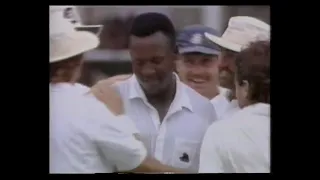 WEST INDIES v ENGLAND 3rd TEST MATCH DAY 4 TRINIDAD MARCH 27 1990 DEVON MALCOLM DESMOND HAYNES