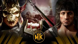 Mortal Kombat 11 - Shao Kahn Vs Rambo (Very Hard)