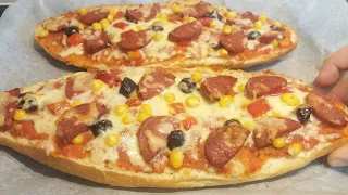 Kahvaltıya Pratik👍Nefis😋Pizza Tarifi 👉🏻Ekmekten Kolay Pizza Nasıl Yapılır?Kolay Kahvaltı Tarifleri