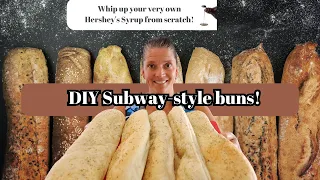 DIY Subway Sub Buns - Make Your OWN Hershey's Syrup,  2 CAKES & Phillysteak subs for dinner!