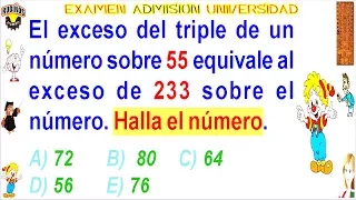 Examen Admisión a la Universidad Villareal Planteo de Ecuaciones Solucionario UNFV