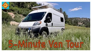 5-Minute Van Tour | RAM ProMaster 2500 136 Short-Body Van Conversion