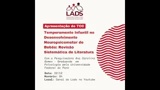 Apresentação de TCC - Temperamento infantil no desenvolvimento neuropsicomotor de bebês