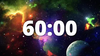 60 Minute Countdown Timer with Alarm and Deep Space Ambient Music | 🌠Deep Space Galaxy 🌠