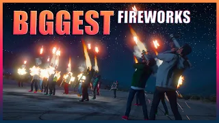 GTA V - Firing as many Firework Launcher Rockets!