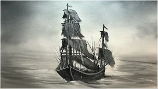 Painting a Ghost Ship- wet on wet oil painting