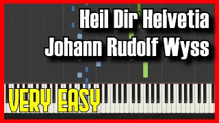 🎹 How to Play Heil Dir Helvetia - Johann Rudolf Wyss ✔️ | 【2022】Easy Slow Piano Tutorial (Synthesia)