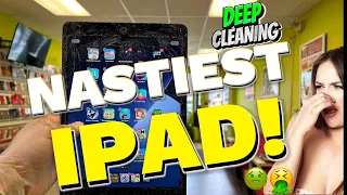 Deep cleaning and fixing the nastiest iPad you’ve ever seen ‼️🤢🤮 #asmr #gross #nasty #hair #roblox