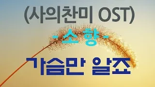 가요, 소향 - 가슴만 알죠 (사의찬미 OST) , 가사첨부, 반복듣기,  7080, 8090, 국내가요, 한국가요,  발라드, KPOP, 韓国の歌