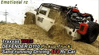 Traxxas TRX4 LAND ROVER DEFENDER D110 Pickup Truck Sand Running Driving 4X4 RC car