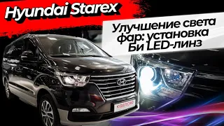 Улучшение света фар: установка Би LED-линз на Hyundai Starex