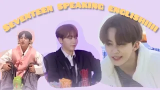 Seventeen speaking Englishiii straight for like 9 minutes💥