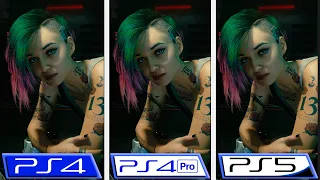 Cyberpunk 2077 | 1.10 Patch Comparison | PS4 - PS4 Pro - PS5