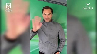 Roger Federer sends a message to the Rafa Nadal International School graduates