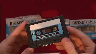 Compact Cassette  Maxell LN ! Первая распаковка аудиокассеты за последние 16 лет !