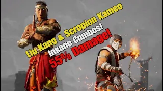 MK1: Liu Kang & Scropion Kameo 55% Damage! Insane Combos!