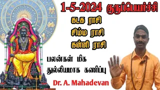 கடகம், சிம்மம், கன்னி ராசிகளுக்கான குரு பெயர்ச்சி பலன்கள்.GURUPEYARCHI #Tamil