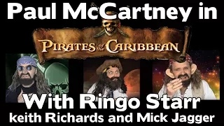 PAUL McCARTNEY in - PIRATES OF THE CARIBBEAN "Salazar's Revene" With Ringo Starr, Keith Richards