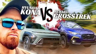 2024 Subaru Crosstrek vs 2024 Hyundai Kona: CAN THE NEW KONA CHANGE MY MIND???  (SUV COMPARISON)