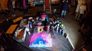 🎨Арбат, уличный художник - АРТ Рисунок баллончиками. Spray paint art Moscow Russia!