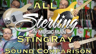 ALL Sterling by Music Man StingRay Sound Comparison (Ray4, Ray24, Ray34, Ray Short Scale)