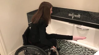 Easy bath transfer video by C6/7 complete quadriplegic