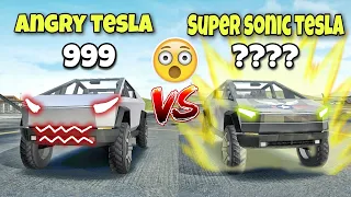 Angry tesla VS Super sonic tesla🤯|| Funny moments 😂|| Extreme car driving simulator||