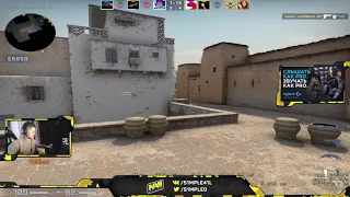 S1mple plays MM Dust2 against Streamsnipers