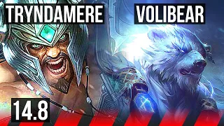 TRYNDAMERE vs VOLIBEAR (TOP) | 65% winrate, 5/1/2 | EUW Master | 14.8