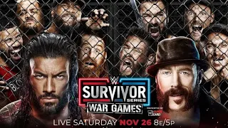 WWE Survivor series 2022 Men’s War Games Entrances Live