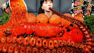 [Mukbang ASMR] Giant King OCTOPUS LEGS 🐙 with Spicy Lobster Seafood Boil Recipe eatingshow Ssoyoung