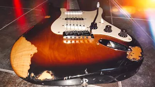 Красивая мелодия на электрогитаре  Fender Stratocaster Squier Relic