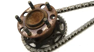 Cool idea! Do not dispose of your old worn wheel bearing!