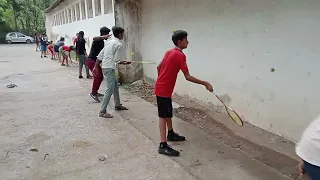 ball badminton starting new player wall practice Mohan coach