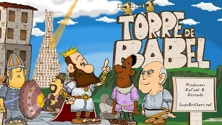 Torre de Babel em desenho animado, em português, desenho infantil bíblico para Escola Dominical
