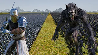 100.000 HEAVY KNIGHTS vs 25.000 WEREWOLVES - Ultimate Epic Battle Simulator 2 UEBS 2