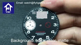 custom watch dial, printing subdial. index are C3. logo white color.  For ST1901 movement