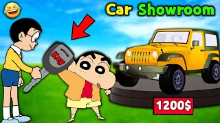 Shinchan Opened Car Showroom 😱 || Funny Game GTA 5 😂