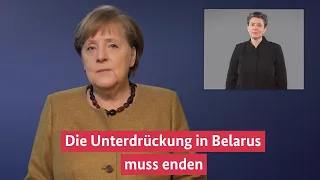 Merkel fordert Ende der Unterdrückung in Belarus (DGS)